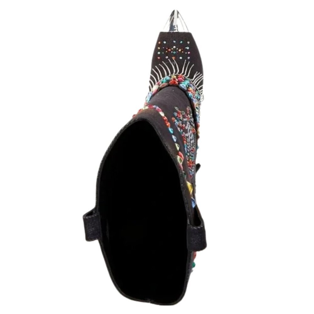 NEW Gianni Bini Kaitrin Rainbow Rhinestone Fringe Over the Knee Tall Boots - Picture 5 of 5